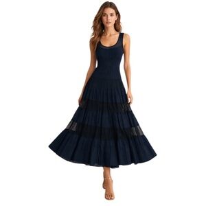 Vintage Free People Cotton Prairie Dark Romantic Dress